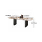 Contemporary Sintered Stone Table Rectangle Table Set 1/3/4/5 Pieces Dining Set Clearhalo 'Dining Room Sets' 'Dining Tables & Seating' 'dining_room_set' 'furn' 'furn_dining_room_set' 'Furniture' 'Kitchen & Dining Furniture' 5446269
