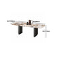 Contemporary Sintered Stone Table Rectangle Table Set 1/3/4/5 Pieces Dining Set Clearhalo 'Dining Room Sets' 'Dining Tables & Seating' 'dining_room_set' 'furn' 'furn_dining_room_set' 'Furniture' 'Kitchen & Dining Furniture' 5446270
