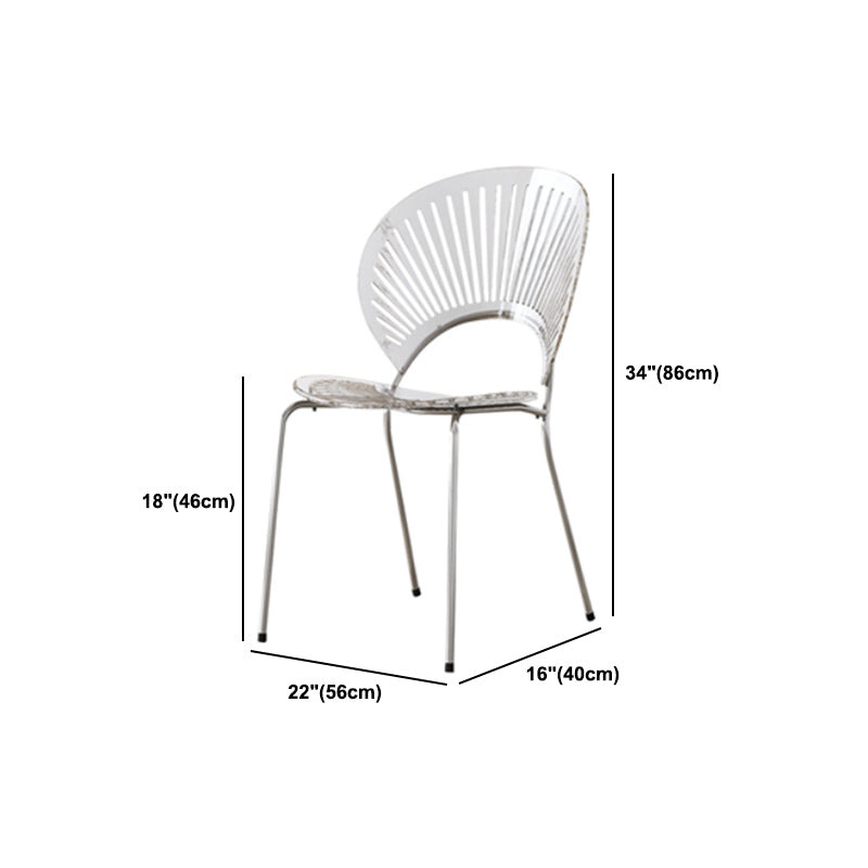 Acrylic Base Dinette Set 1/4/5 Pcs Modern Rectangle Dining Table Set in White