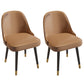 Modern Rectangle Dining Table Set 1/2/5/7 Pieces Stone Top Dinette Set 2 Brown Chairs Clearhalo 'Dining Room Sets' 'Dining Tables & Seating' 'dining_room_set' 'furn' 'furn_dining_room_set' 'Furniture' 'Kitchen & Dining Furniture' 5446293