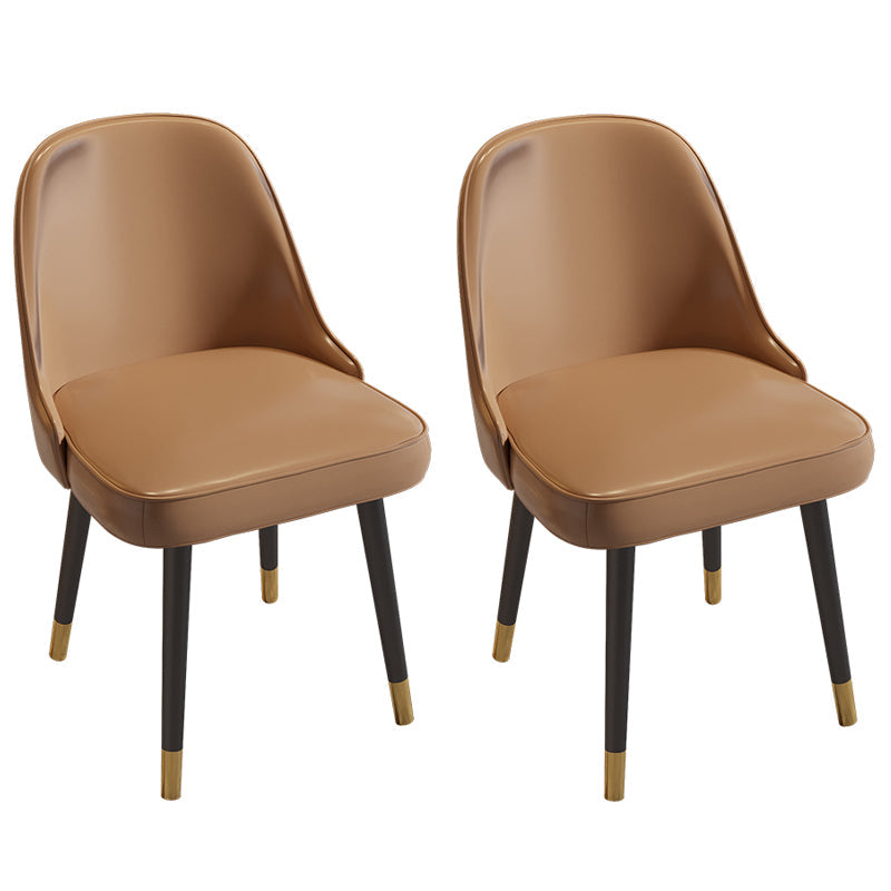 Modern Rectangle Dining Table Set 1/2/5/7 Pieces Stone Top Dinette Set 2 Brown Chairs Clearhalo 'Dining Room Sets' 'Dining Tables & Seating' 'dining_room_set' 'furn' 'furn_dining_room_set' 'Furniture' 'Kitchen & Dining Furniture' 5446293