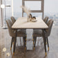 Modern Rectangle Dining Table Set 1/2/5/7 Pieces Stone Top Dinette Set 5 Pieces: White Table, 4 Grey Chairs Clearhalo 'Dining Room Sets' 'Dining Tables & Seating' 'dining_room_set' 'furn' 'furn_dining_room_set' 'Furniture' 'Kitchen & Dining Furniture' 5446294