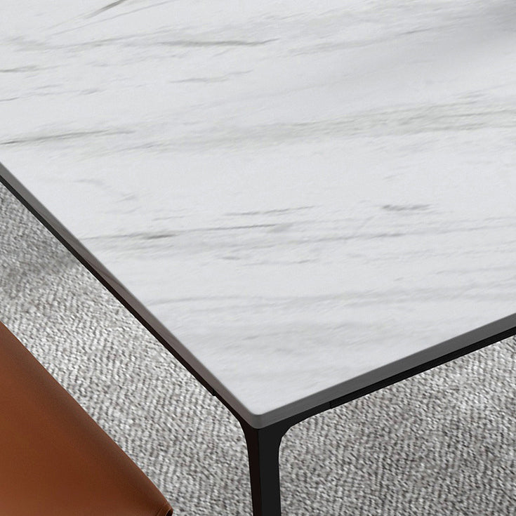Contemporary Sintered Stone Table Rectangle Table Set 1/4/5/7 Pieces Dining Set Clearhalo 'Dining Room Sets' 'Dining Tables & Seating' 'dining_room_set' 'furn' 'furn_dining_room_set' 'Furniture' 'Kitchen & Dining Furniture' 5446316