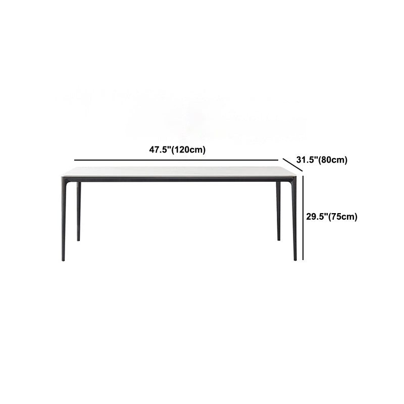 Contemporary Sintered Stone Table Rectangle Table Set 1/4/5/7 Pieces Dining Set Clearhalo 'Dining Room Sets' 'Dining Tables & Seating' 'dining_room_set' 'furn' 'furn_dining_room_set' 'Furniture' 'Kitchen & Dining Furniture' 5446320