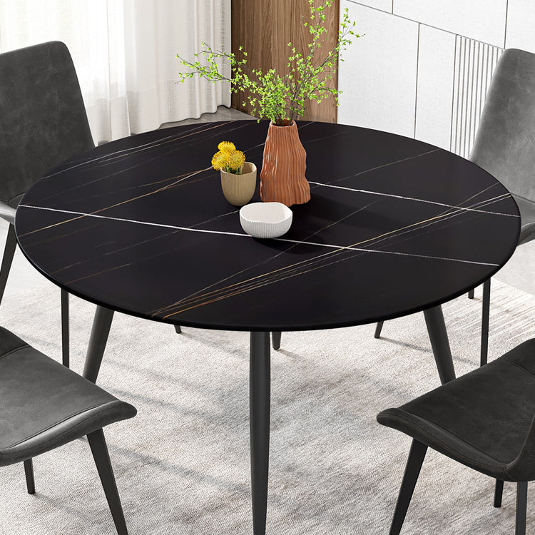 Modern Restaurant Table and Chair Set 1/4/5/7 Pieces Round Dining Table Set Clearhalo 'Dining Room Sets' 'Dining Tables & Seating' 'dining_room_set' 'furn' 'furn_dining_room_set' 'Furniture' 'Kitchen & Dining Furniture' 5446335