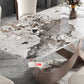 Glam Dining Table Set 1/4/5/7 Pieces Stone Dining Furniture with Chairs Clearhalo 'Dining Room Sets' 'Dining Tables & Seating' 'dining_room_set' 'furn' 'furn_dining_room_set' 'Furniture' 'Kitchen & Dining Furniture' 5446355