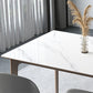 Modern Sintered Stone Top Dining Set Rectangle 1/2/3/4/5/7 Pieces Wooden Table Set