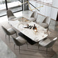 Modern Sintered Stone Top Dining Set Rectangle 1/2/5/7 Pieces Dinette Table Set 7 Pieces: Table, 6 Chairs Clearhalo 'Dining Room Sets' 'Dining Tables & Seating' 'dining_room_set' 'furn' 'furn_dining_room_set' 'Furniture' 'Kitchen & Dining Furniture' 5446391