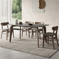 Moderne eetset 1/3/4/5/6 stuks houten eettafel met armloze stoel