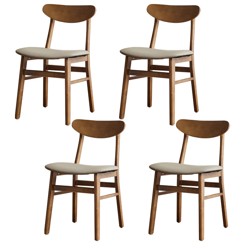 Moderne eetset 1/3/4/5/6 stuks houten eettafel met armloze stoel