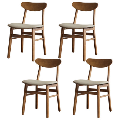 Moderne eetset 1/3/4/5/6 stuks houten eettafel met armloze stoel
