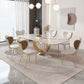 Luxury Sintered Stone Top Dining Set Rectangle 1/4/5/7/9 Pieces Dinette Table Set 7 Pieces: Table, 6 Chairs Clearhalo 'Dining Room Sets' 'Dining Tables & Seating' 'dining_room_set' 'furn' 'furn_dining_room_set' 'Furniture' 'Kitchen & Dining Furniture' 5446421