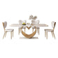 Luxury Sintered Stone Top Dining Set Rectangle 1/4/5/7/9 Pieces Dinette Table Set 5 Pieces: Table, 4 Chairs Clearhalo 'Dining Room Sets' 'Dining Tables & Seating' 'dining_room_set' 'furn' 'furn_dining_room_set' 'Furniture' 'Kitchen & Dining Furniture' 5446423