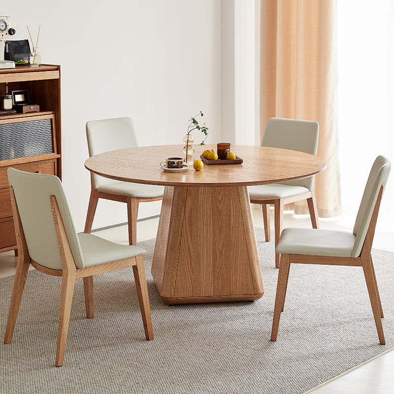 Juego de comedor contemporáneo de 1/4/5/7 piezas, muebles de comedor de madera maciza con sillas con respaldo macizo