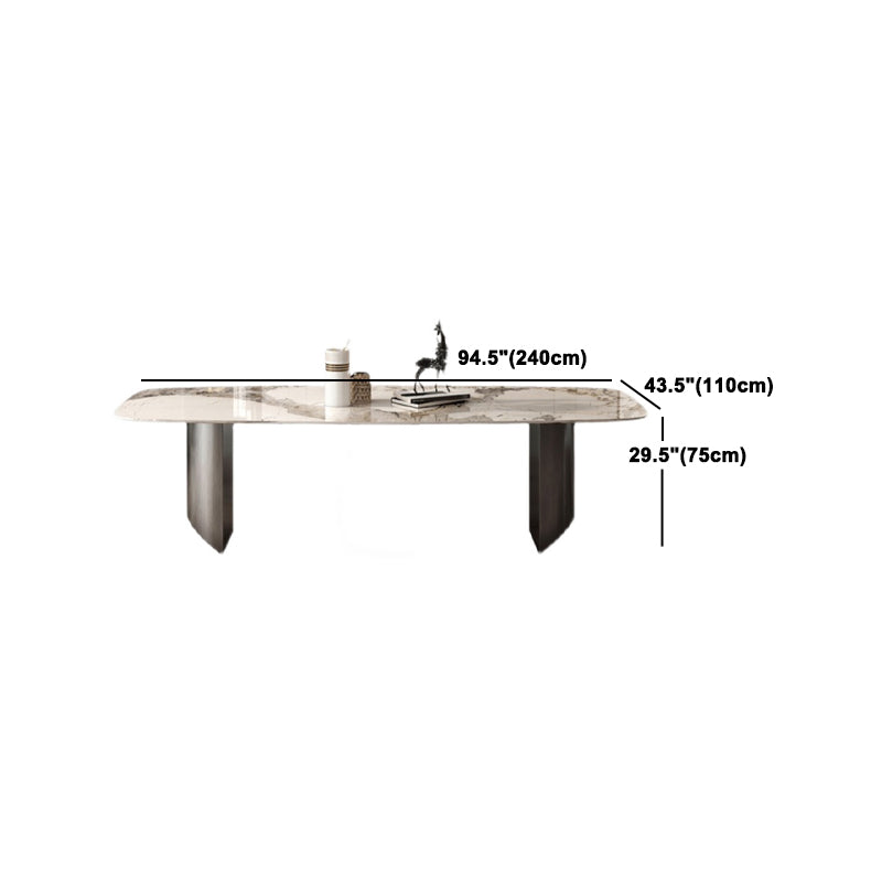 Modern Dining Set 1/4/5/7/8 Pieces with Wingback Chairs and Sintered Stone Dining Table