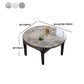 Sintered Stone Top Table 4 Legs Drop-Leaf Dining Table for Kitchen Clearhalo 'Dining Tables & Seating' 'Dining Tables' 'dining_table' 'furn' 'furn_dining_table' 'Furniture' 'Kitchen & Dining Furniture' 5446535