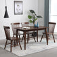 Brown Solid Wood Dining Table Modern Rectangular Furniture with 4 Legs for Office