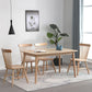 Brown Solid Wood Dining Table Modern Rectangular Furniture with 4 Legs for Office