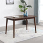 Brown Solid Wood Dining Table Modern Rectangular Furniture with 4 Legs for Office