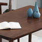 Brown Solid Wood Dining Table Modern Rectangular Furniture with 4 Legs for Office