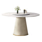 Modern Dinning Table with White Marble Round Dining Table for Kitchen Without Chairs Clearhalo 'Dining Tables & Seating' 'Dining Tables' 'dining_table' 'furn' 'furn_dining_table' 'Furniture' 'Kitchen & Dining Furniture' 5446664