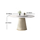 Modern Dinning Table with White Marble Round Dining Table for Kitchen Clearhalo 'Dining Tables & Seating' 'Dining Tables' 'dining_table' 'furn' 'furn_dining_table' 'Furniture' 'Kitchen & Dining Furniture' 5446673