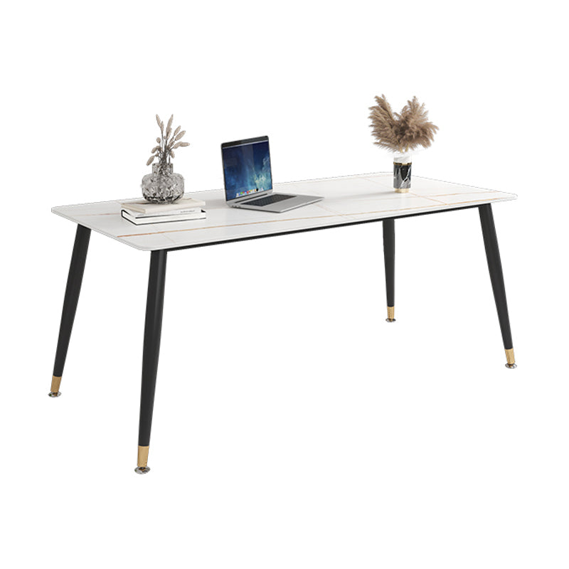 Tavolo da pranzo tradizionale di lusso sinterizzato in pietra rettangolo 4 gambe tavolo per casa