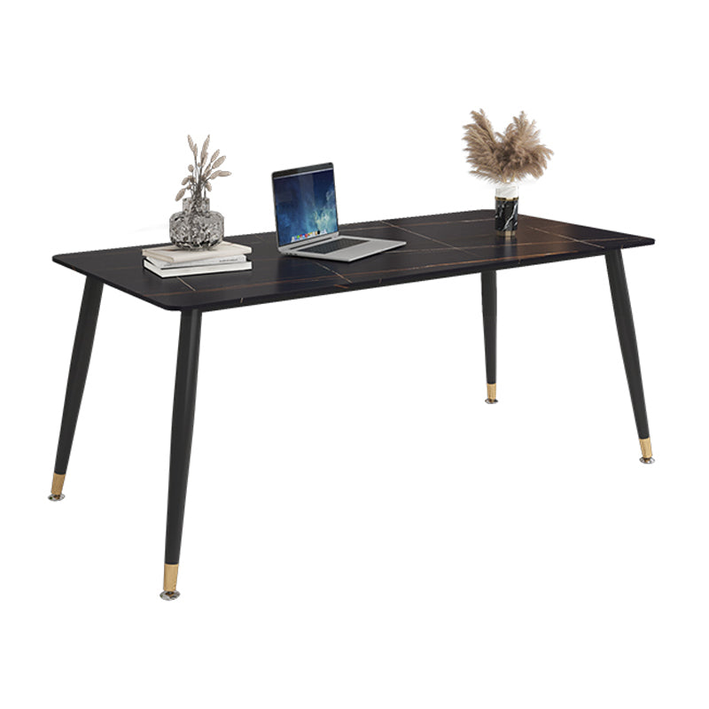 Tavolo da pranzo tradizionale di lusso sinterizzato in pietra rettangolo 4 gambe tavolo per casa