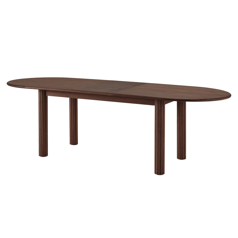 Mesa de comedor ovalada Mesa de comedor de madera maciza con 4 patas para cocina