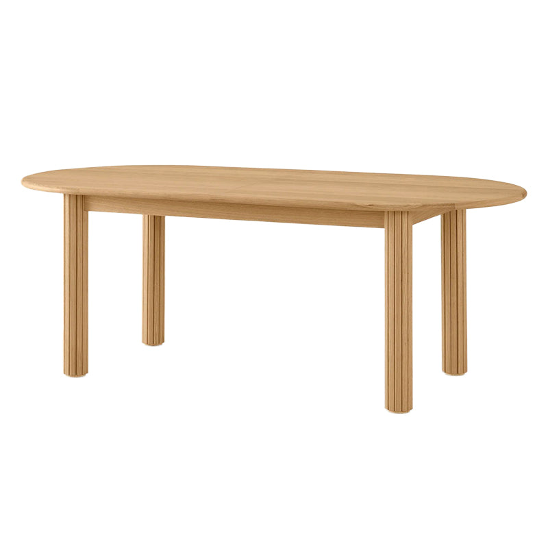 Mesa de comedor ovalada Mesa de comedor de madera maciza con 4 patas para cocina