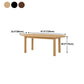 Mesa de comedor ovalada Mesa de comedor de madera maciza con 4 patas para cocina
