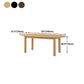 Mesa de comedor ovalada Mesa de comedor de madera maciza con 4 patas para cocina