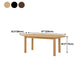 Mesa de comedor ovalada Mesa de comedor de madera maciza con 4 patas para cocina
