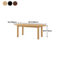 Mesa de comedor ovalada Mesa de comedor de madera maciza con 4 patas para cocina
