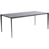 Black Metal Tripod Dining Table Industrial Rectangle Dining Room Table