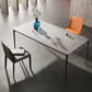 Black Metal Tripod Dining Table Industrial Rectangle Dining Room Table Clearhalo 'Dining Tables & Seating' 'Dining Tables' 'dining_table' 'furn' 'furn_dining_table' 'Furniture' 'Kitchen & Dining Furniture' 5446752