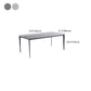 Black Metal Tripod Dining Table Industrial Rectangle Dining Room Table Clearhalo 'Dining Tables & Seating' 'Dining Tables' 'dining_table' 'furn' 'furn_dining_table' 'Furniture' 'Kitchen & Dining Furniture' 5446754