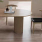 Solid Wood Contemporary Free Form Dining Table Pine Wood Top Table with 3 Legs