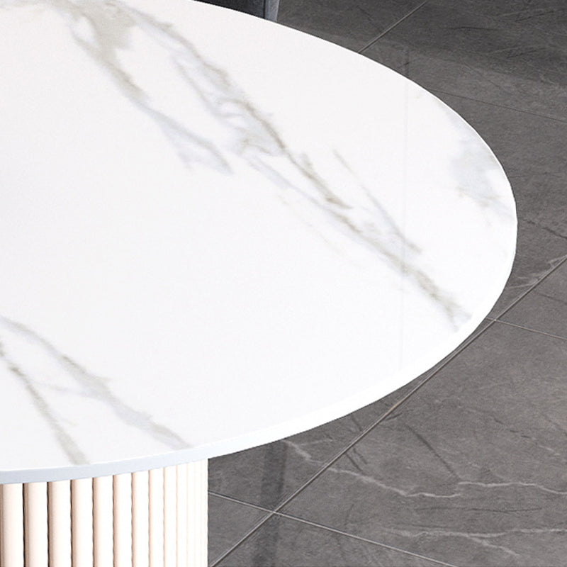 Sintered Stone Dining Table Traditional Luxury Table with Metal Base for Kitchen Clearhalo 'Dining Tables & Seating' 'Dining Tables' 'dining_table' 'furn' 'furn_dining_table' 'Furniture' 'Kitchen & Dining Furniture' 5446801