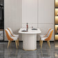 Traditional Luxury Stone Table Double Pedestal Furniture for Dining Room