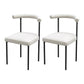 Modern Linen Dining Chair Open Back Dining Side Furniture in Matte Finish for Brasserie White 2 Piece Set Clearhalo 'Dining Chairs' 'Dining Tables & Seating' 'dining_chair' 'furn' 'furn_dining_chair' 'Furniture' 'Kitchen & Dining Furniture' 5446873