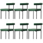 Modern Linen Dining Chair Open Back Dining Side Furniture in Matte Finish for Brasserie Blackish Green 6 Piece Set Clearhalo 'Dining Chairs' 'Dining Tables & Seating' 'dining_chair' 'furn' 'furn_dining_chair' 'Furniture' 'Kitchen & Dining Furniture' 5446892