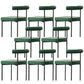 Modern Linen Dining Chair Open Back Dining Side Furniture in Matte Finish for Brasserie Blackish Green 8 Piece Set Clearhalo 'Dining Chairs' 'Dining Tables & Seating' 'dining_chair' 'furn' 'furn_dining_chair' 'Furniture' 'Kitchen & Dining Furniture' 5446893