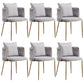Glam Upholstered Dining Arm Chair Velvet Dining Chair with Gold Legs Light Gray 6 Piece Set Clearhalo 'Dining Chairs' 'Dining Tables & Seating' 'dining_chair' 'furn' 'furn_dining_chair' 'Furniture' 'Kitchen & Dining Furniture' 5446899