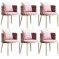 Glam Upholstered Dining Arm Chair Velvet Dining Chair with Gold Legs Pink 6 Piece Set Clearhalo 'Dining Chairs' 'Dining Tables & Seating' 'dining_chair' 'furn' 'furn_dining_chair' 'Furniture' 'Kitchen & Dining Furniture' 5446908