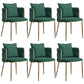 Glam Upholstered Dining Arm Chair Velvet Dining Chair with Gold Legs Green 6 Piece Set Clearhalo 'Dining Chairs' 'Dining Tables & Seating' 'dining_chair' 'furn' 'furn_dining_chair' 'Furniture' 'Kitchen & Dining Furniture' 5446916