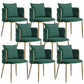 Glam Upholstered Dining Arm Chair Velvet Dining Chair with Gold Legs Green 8 Piece Set Clearhalo 'Dining Chairs' 'Dining Tables & Seating' 'dining_chair' 'furn' 'furn_dining_chair' 'Furniture' 'Kitchen & Dining Furniture' 5446918