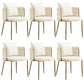 Glam Upholstered Dining Arm Chair Velvet Dining Chair with Gold Legs Off-White 6 Piece Set Clearhalo 'Dining Chairs' 'Dining Tables & Seating' 'dining_chair' 'furn' 'furn_dining_chair' 'Furniture' 'Kitchen & Dining Furniture' 5446923