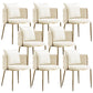 Glam Upholstered Dining Arm Chair Velvet Dining Chair with Gold Legs Off-White 8 Piece Set Clearhalo 'Dining Chairs' 'Dining Tables & Seating' 'dining_chair' 'furn' 'furn_dining_chair' 'Furniture' 'Kitchen & Dining Furniture' 5446924