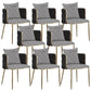 Glam Upholstered Dining Arm Chair Velvet Dining Chair with Gold Legs Houndstooth pattern 8 Piece Set Clearhalo 'Dining Chairs' 'Dining Tables & Seating' 'dining_chair' 'furn' 'furn_dining_chair' 'Furniture' 'Kitchen & Dining Furniture' 5446928